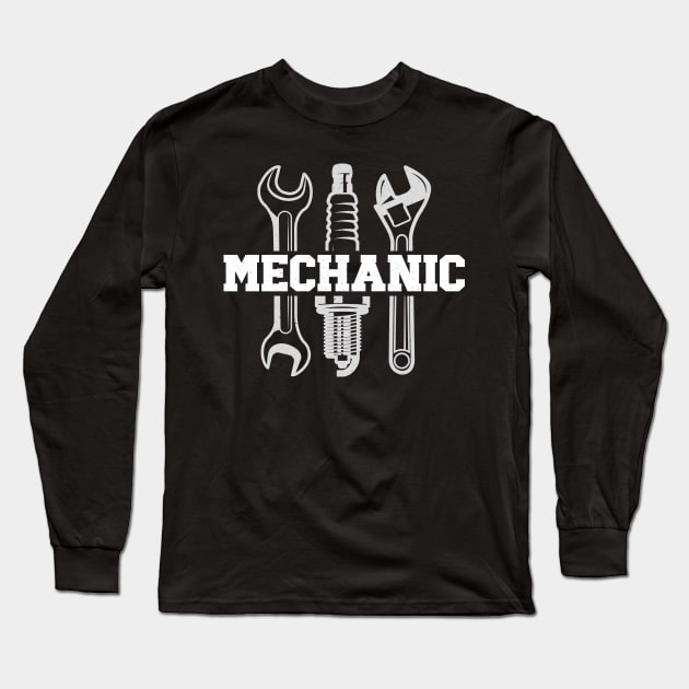 Mechanic Long Sleeve T-Shirt by RusticVintager